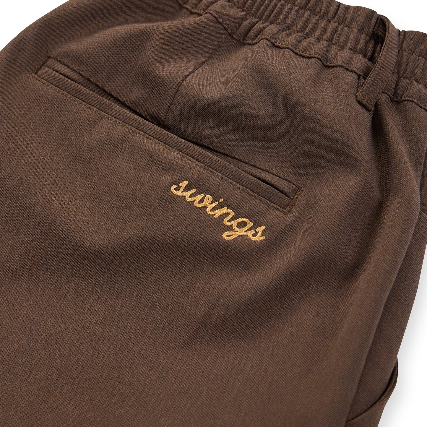 PLEATED PANTS BROWN