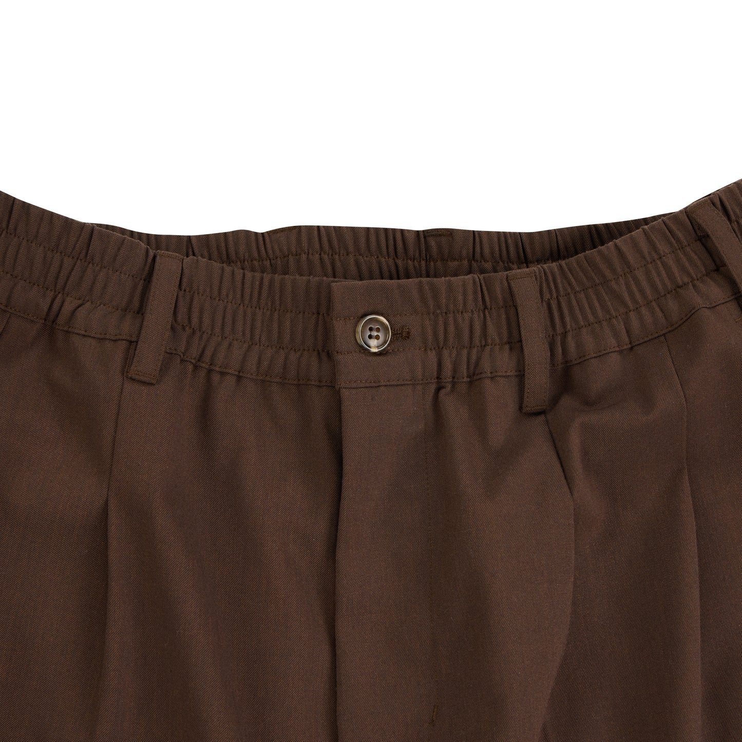 PLEATED PANTS BROWN